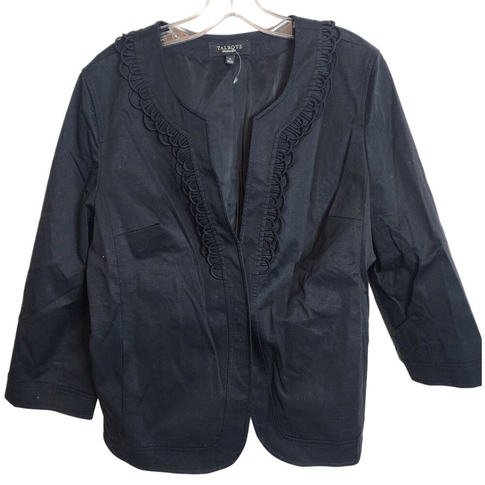 Talbots Cotton Fully-Lined One Button Blazer Jack… - image 1
